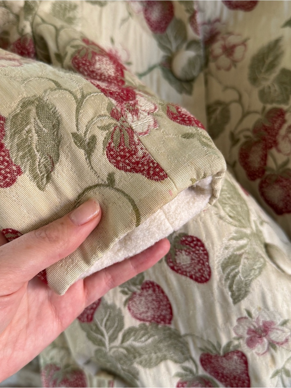 La Petite Anais Strawberry Jacquard Coat - Picture 5 of 9